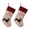 Glitzhome® 21" Merry Christmas Dachshund Stocking, Set Of 2